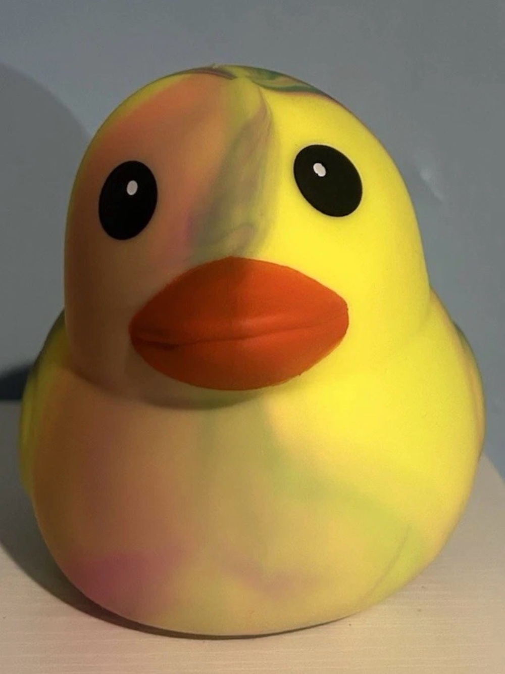 ❗️VIRAL❗️Squeezy Rainbow Duck  Squeeze Toy Yellow tie dyed